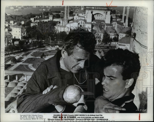 1966, Tony Hortz Bucholz & Sylva Koscina in That Man in Instabul - Historic Images