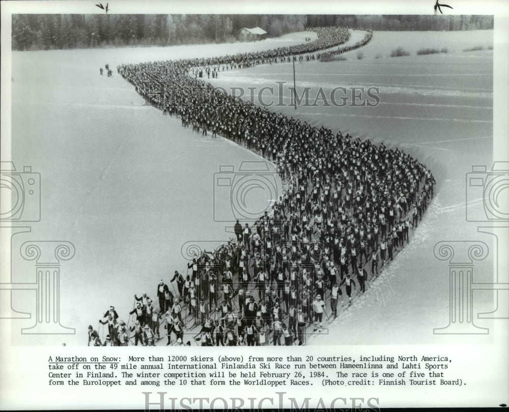 1983 Press Photo International Finlandia Ski Race. - cvb20128 - Historic Images