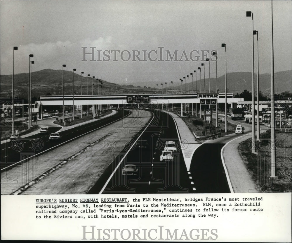 1973 Europe&#39;s busiest highway restaurant, the PLM Montelimar-Historic Images