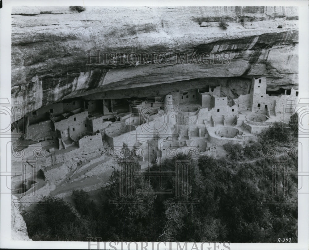 1981 Press Photo Pueblo Indian ruins at Mesa Verde National Park, Colorado - Historic Images