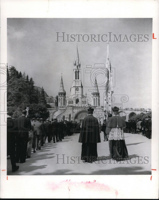 1957, Scene from Lourdes, France - cvb20347 - Historic Images