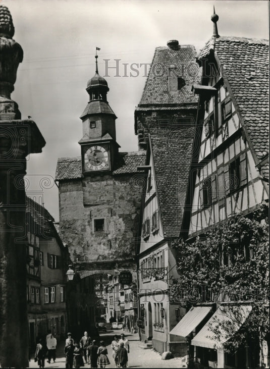 1973 Press Photo St. Mark's Square and Tower, Rothenburg Germany - cvb20396-Historic Images