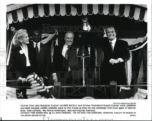 1996, Lauren Bacall, Jack Lemmon, James Garner in My Fellow Americans - Historic Images