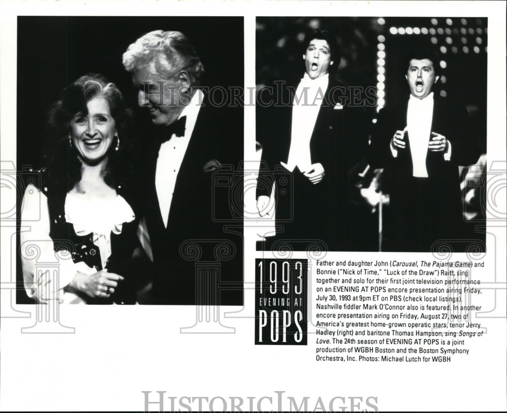 1993 Press Photo John and Bonnie Raitt give first performance together. - Historic Images