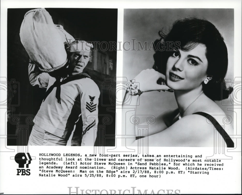 1988 Press Photo Steve McQueen in Sand Pebbles; Nathalie Wood - cvb20562 - Historic Images