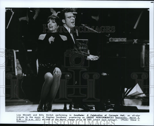 Press Photo Liza Minnelli & Billy Stritch in Sondheim: A Celebration at Carnegi - Historic Images