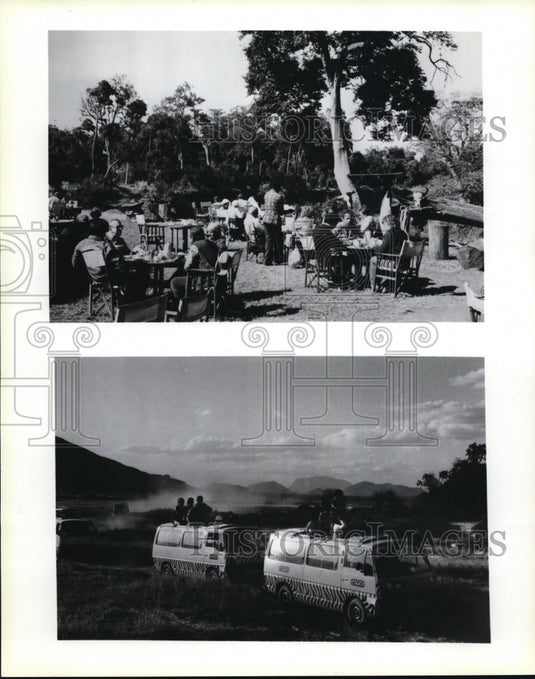 1985 Press Photo Governor's Camp in the Masai Mara game preservation in Kenya - Historic Images