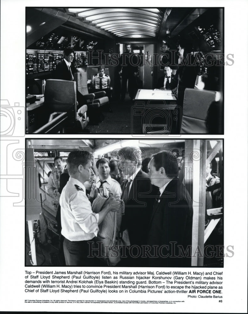 1997 Press Photo Harrison Ford, William H Macy, Paul Guifoyle, Gary Oldman - Historic Images