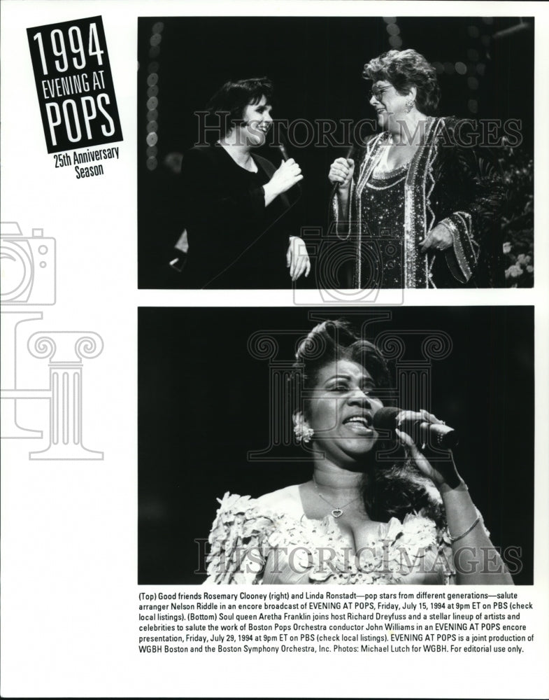 1994 Press Photo &quot;1994 Evening at Pops&quot; salute Nelson Riddle and John Williams. - Historic Images