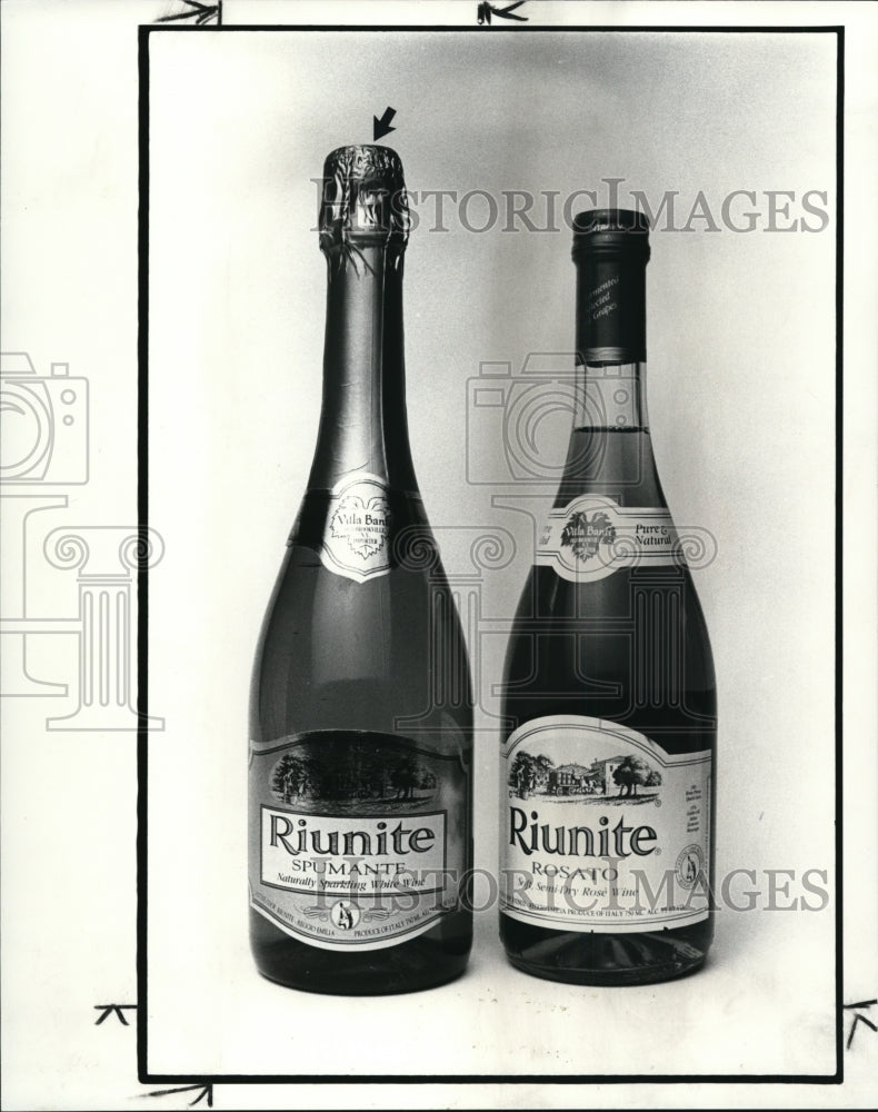 1985 Press Photo Riunite Spumante and Riunite Rosato. - cvb20733 - Historic Images