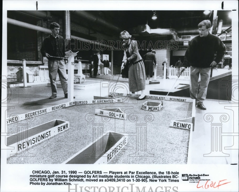 1990 Press Photo Miniature golf - cvb20863 - Historic Images