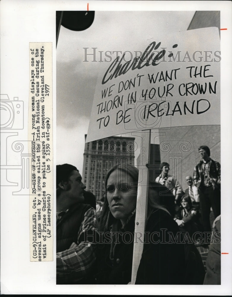 1977 Press Photo Irish National Caucus-protest British policies - cvb21039 - Historic Images