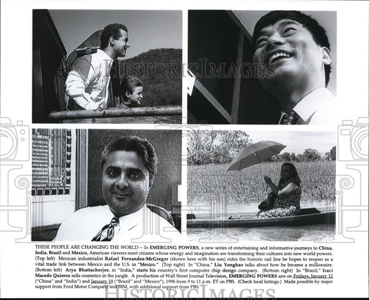 Press Photo Four people who are changing the world featured in Emerging Powers - Historic Images