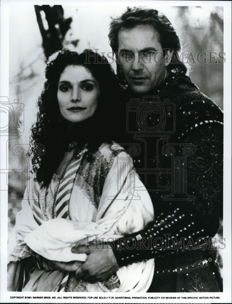 1996 Press Photo Kevin Costner, Mastrantonio-Robinhood: Prince of Thieves - Historic Images