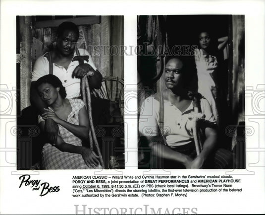 Press Photo Willard White and Cynthia Haymon-Porgy and Bess musical - cvb21613 - Historic Images