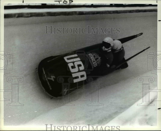 1987 Press Photo Bobsledding - cvb21642 - Historic Images