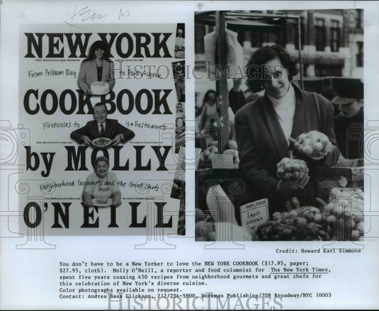 1992 Press Photo Molly O'Neil, Author of New York Cookbook - cvb21661 - Historic Images