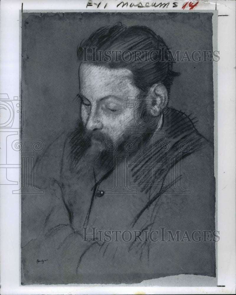 1991 Press Photo &quot;Portrait of Diego Martelli,&quot; 1879, Degas, At CLM. - cvb21811 - Historic Images