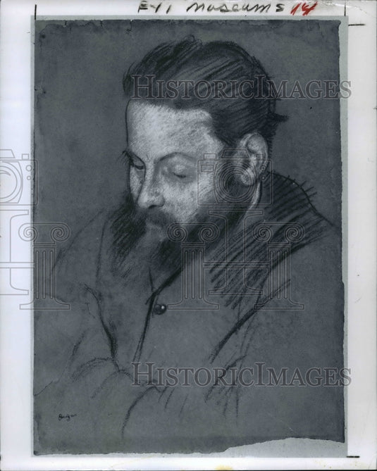 1991 Press Photo "Portrait of Diego Martelli," 1879, Degas, At CLM. - cvb21811 - Historic Images