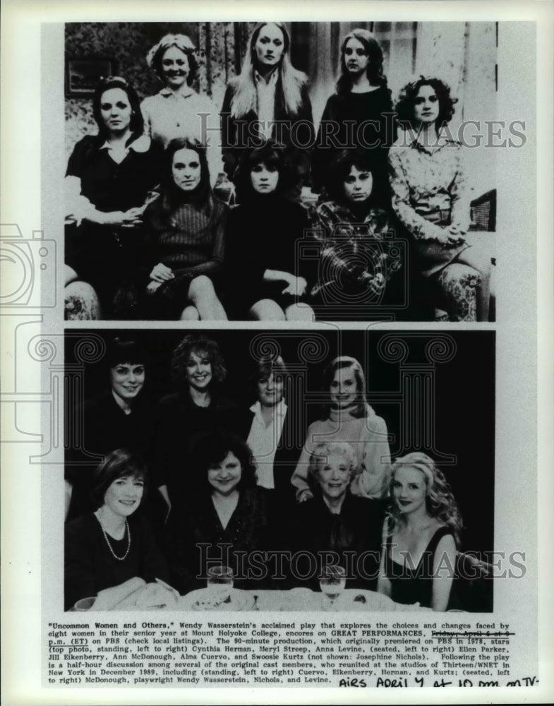 Press Photo &quot;Uncommon Women and Others&quot; Wendy Wassersteins play - cvb21964 - Historic Images