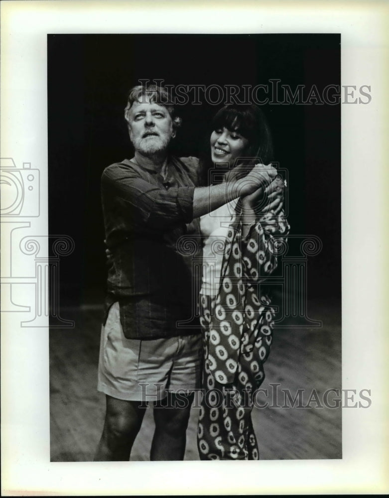 1986 Press Photo Richard Oberlin and Michele Shay in Anthony and Cleopatra - Historic Images