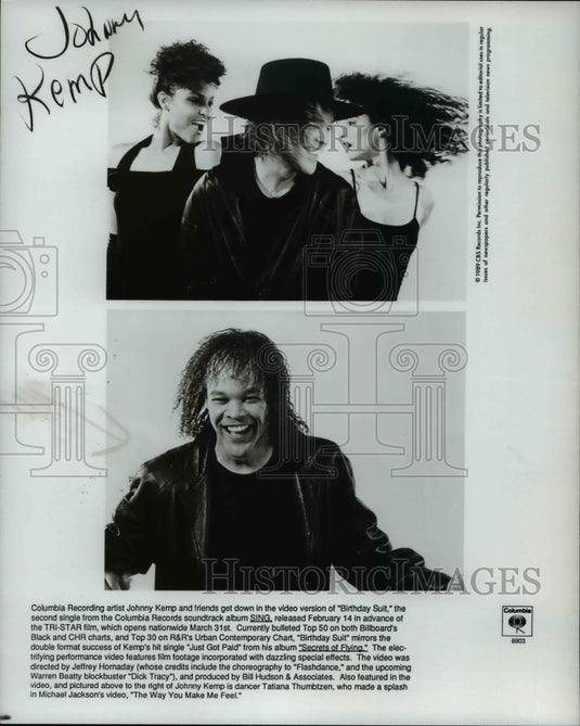 1989 Press Photo Johnny Kemp sing "Birthday Suit," from album "Sing." - Historic Images