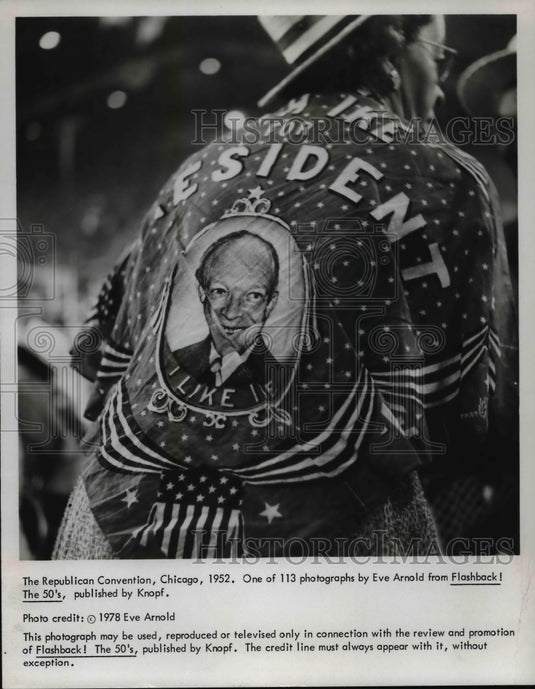 1978 Press Photo The Republican Convention, Chicago, Flashback! The 50's. 1952. - Historic Images