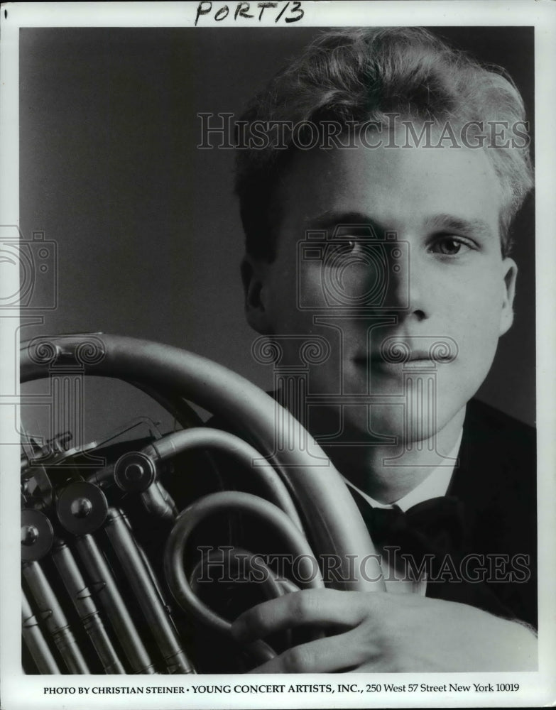 1986 Press Photo Eric Ruske, French Horn - cvb22289 - Historic Images