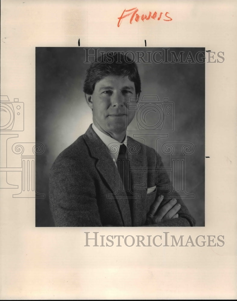 1990 Press Photo Dr David K Northington, Executive Director, National Wildflower - Historic Images
