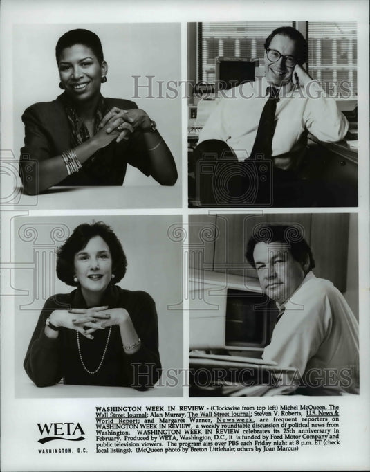 Press Photo Michel McQueen and Alan Murray on "Washington Week in Review." - Historic Images
