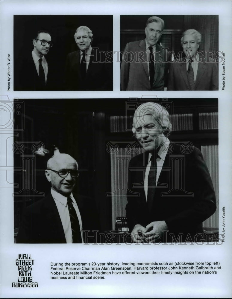 Press Photo Alan Greenspan on "Wall Street Week With Louis Rukeyser." - Historic Images