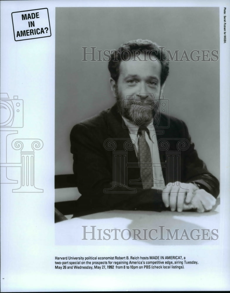 1992, Harvard University political economist Robert B Reich - Historic Images