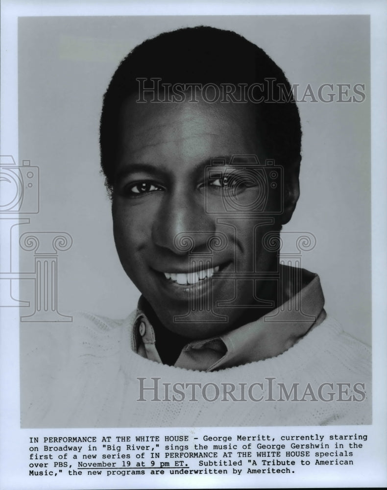 Press Photo In Performance At The White House- George Merrit - cvb22543 - Historic Images