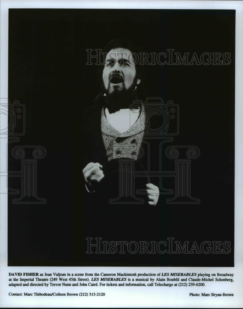 1994 Press Photo David Fisher in Les Miserables - cvb22758 - Historic Images