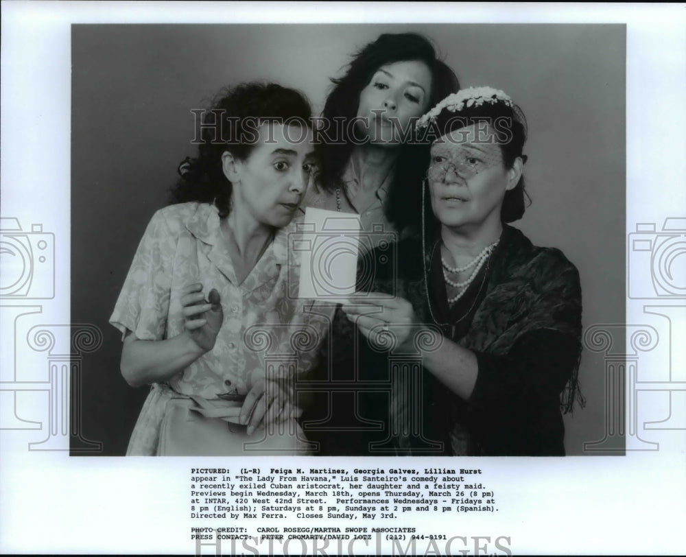 1992 Press Photo Feiga M Martinez, Georgia Galvez, Lillian Hurst - cvb22760 - Historic Images