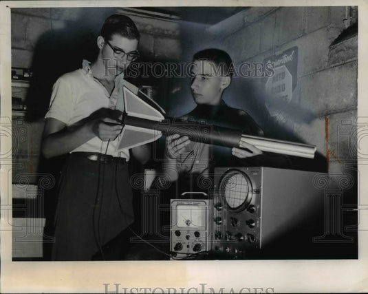 1959, Howard Marvin & Wayne Horworth, Stow High School science studen - Historic Images