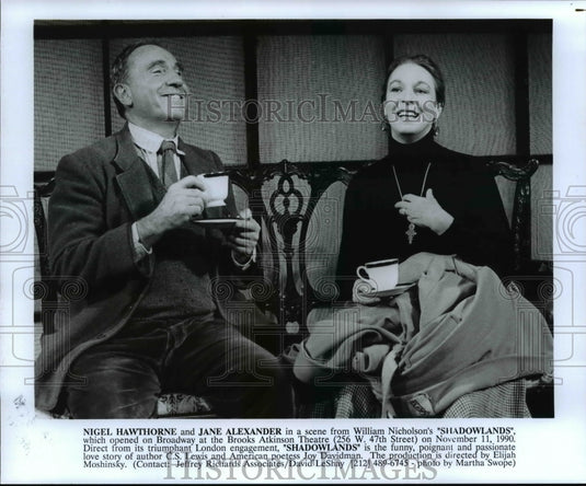 1990 Press Photo Jane Alexander & Nigel Hawthorne in Shadowlands - cvb22839 - Historic Images