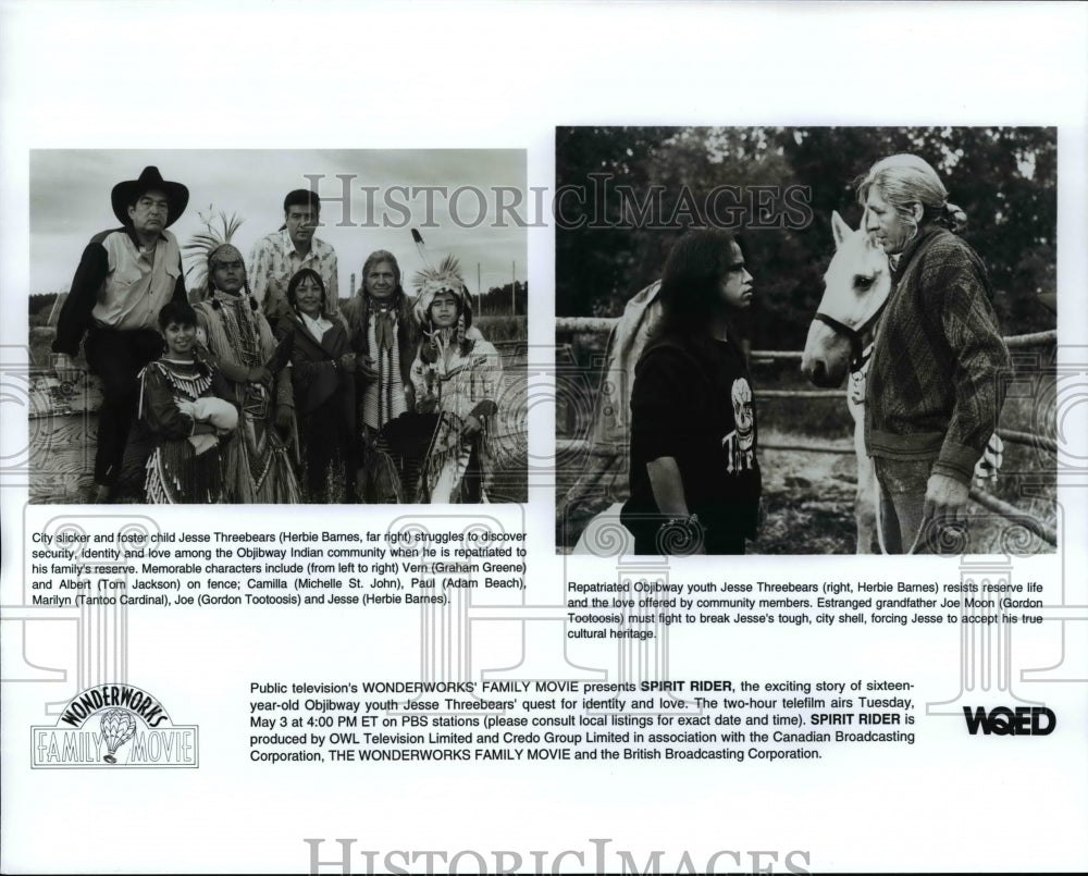 Press Photo Public Television&#39;s WONDERWORKS FAMILY MOVIE presents SPIRIT RIDER - Historic Images