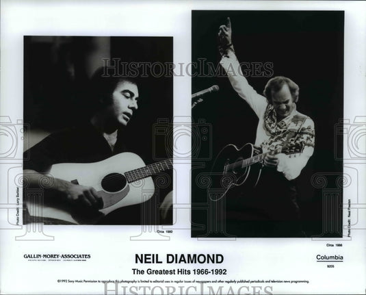 1992 Press Photo Neil Diamond, The Greatest Hits 1966-1992 - cvb23085 - Historic Images