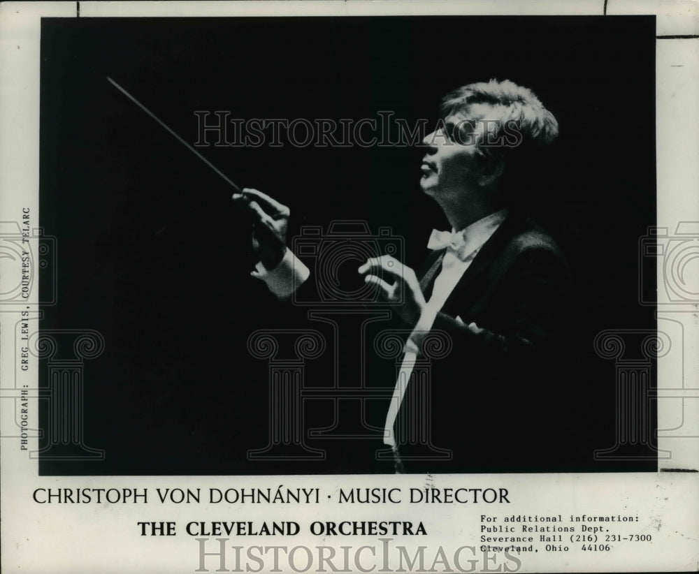 1985, Christoph Von Dohnanyi, Music Director, Cleveland Orchestra - Historic Images