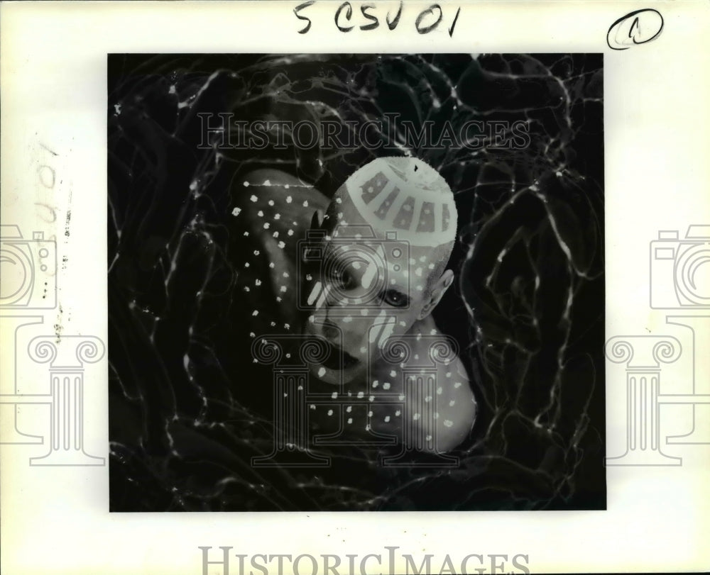 1992 Press Photo Possession by D Anthony Mahone in Student Art Exhibit at CSU - Historic Images