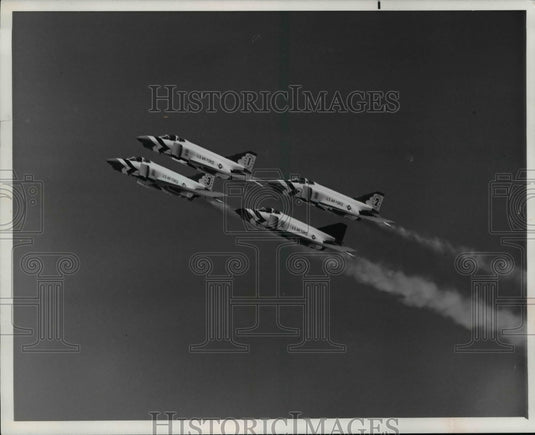 1969 Press Photo US Air Force Thunderbirds in F4 Phantoms - Historic Images