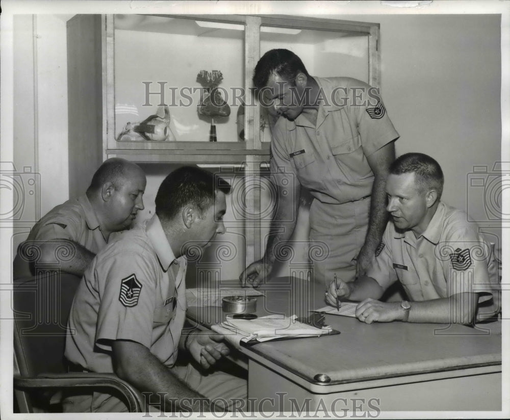 1966, NCOs help keep the 23rd Medical Service Sq Reserve rolling - Historic Images