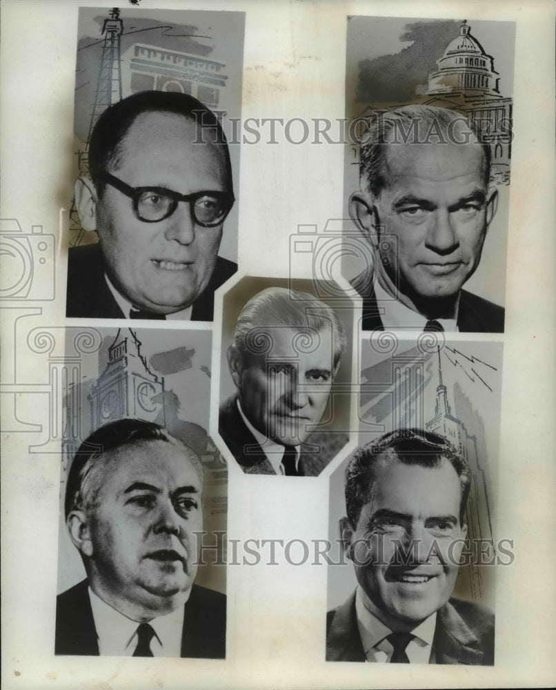 1964 Press Photo Ex-Vice Pres. Richard Nixon on Telstar International dialogue - Historic Images