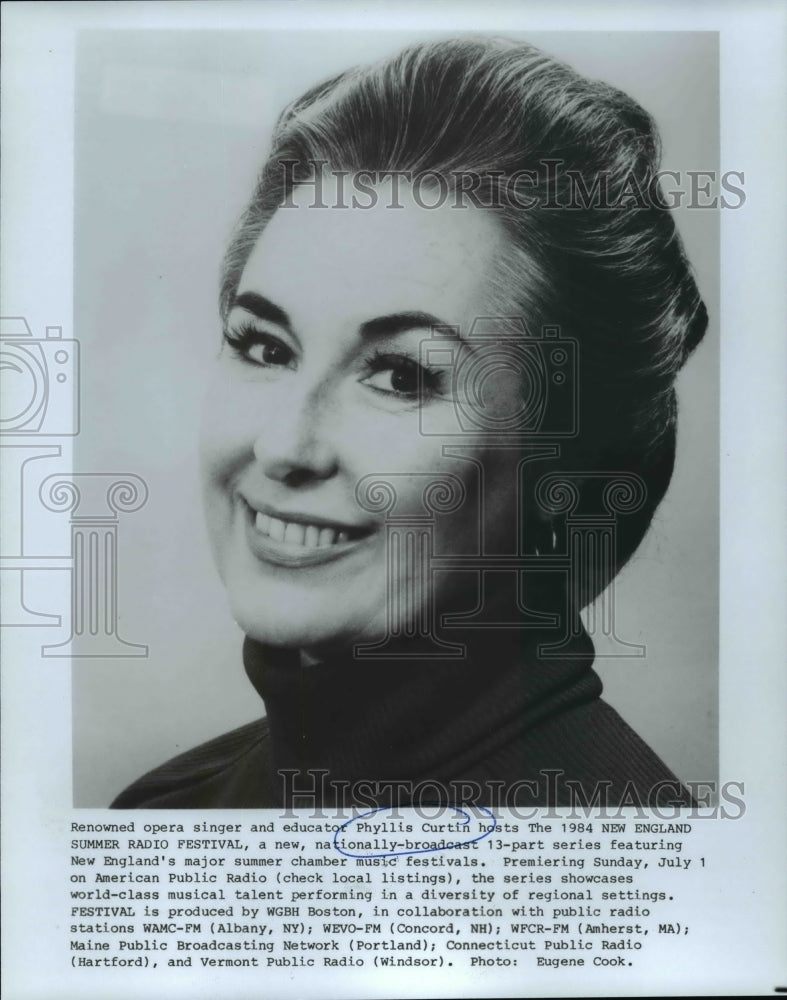 1984 Press Photo Phyllis Curtin-opera singer - cvb23553 - Historic Images