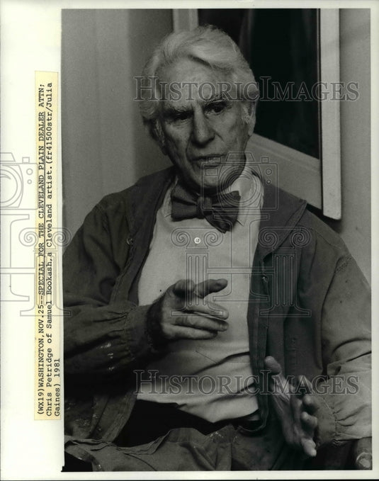 1982 Press Photo Samuel Bookash - Cleveland artist - cvb23983 - Historic Images