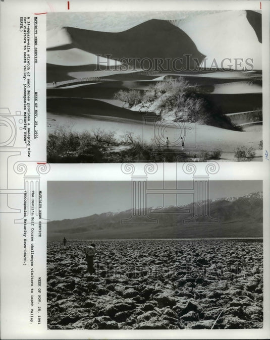 1991 Press Photo Sand Dunes In Death Valley California - cvb24030 - Historic Images