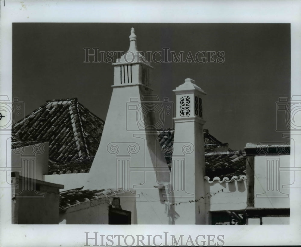 1984 Press Photo Quaint Chimneys in The Algarve, Portugal - cvb24291 - Historic Images