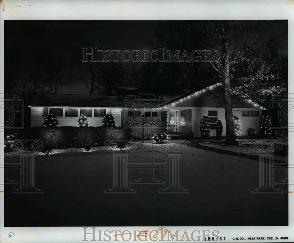 1971 Press Photo GECO, Nela Park, Cleveland, Ohio- Christmas Lighting - Historic Images