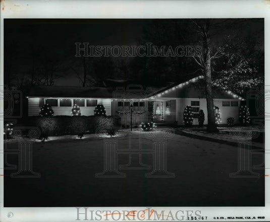 1971 Press Photo GECO, Nela Park, Cleveland, Ohio- Christmas Lighting - Historic Images